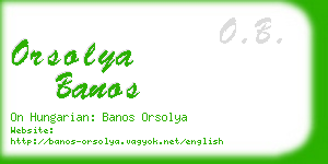 orsolya banos business card